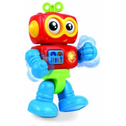 Jucarie interactiva robotel pentru bebelusi cu lumini si sunete