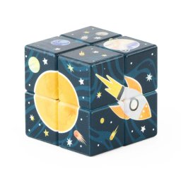 Cub magic cu tematica spatiala pentru copii, 5 cm, model cosmic