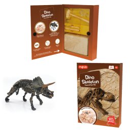 Kit de excavare dinozaur pentru copii cu unelte, lupa si schelet fosil