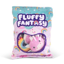 Jucarie antistres din plus Fluffy Fantasy cu unicorn si curcubeu