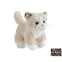 Pisicuta de plus moale 16 cm, jucarie pentru bebelusi 0 luni+