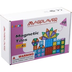 Set de constructie magnetic 3D pentru copii, 78 piese, MAGPLAYER