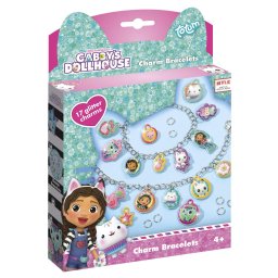Set creativ de bratari cu pandantive Gabby's Dollhouse pentru copii