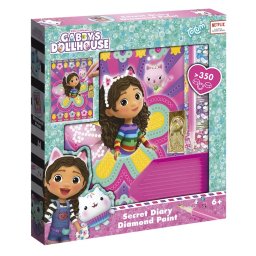 Set pictura cu diamante Gabby’s Dollhouse - jurnal secret cu strasuri