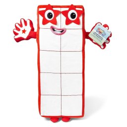 Mascota din plus Numberblocks Zece, 42 cm, moale si interactiva