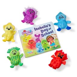 Set educativ cu mascote de plus si carticica despre emotii pentru copii