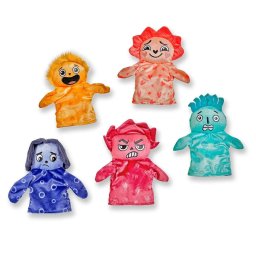 Set de papusi de mana Feelings Family, 5 emotii pentru copii 18 luni+