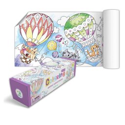 Poster de colorat pentru copii cu animalute - Aventuri in natura 70x16 cm