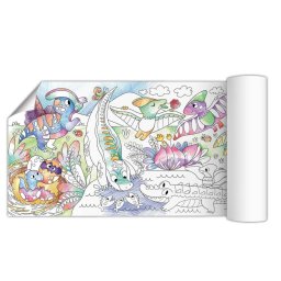 Poster de colorat cu dinozauri pentru copii, activitate creativa 3 ani+