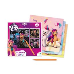 Set creativ de razuit My Little Pony cu 3 planse colorate