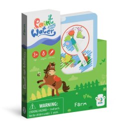 Set de colorat cu apa La Ferma, reutilizabil, 8 pagini, 3 ani+