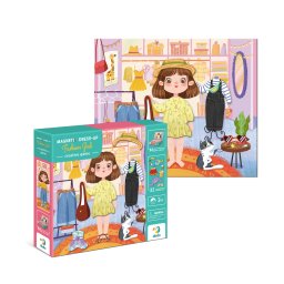 Joc magnetic de imbracat Parada Modei, 32 piese, 3 ani+