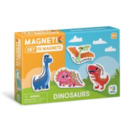 Set magneti cu dinozauri, 15 piese educative pentru copii 3+