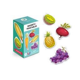 Set magnetic educativ cu legume si fructe in limba engleza, 10 piese