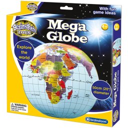 Glob pamantesc gonflabil educativ, 50 cm, cu harta detaliata, Brainstorm