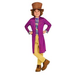 Costum de carnaval Willy Wonka Deluxe pentru copii, 5-6 ani