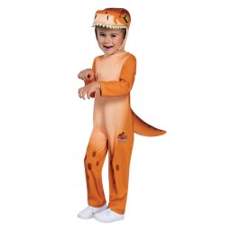 Costum de carnaval Dinozaur T-Rex pentru copii, cu salopeta si palarie