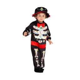 Costum carnaval Schelet Ziua Mortilor pentru bebelusi, 1-2 ani