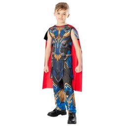 Costum de carnaval Thor pentru copii, licentiat Marvel, cu pelerina