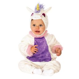 Costum de carnaval unicorn pentru bebe, 12-24 luni, cu salopeta si caciula