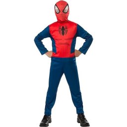 Costum carnaval Spiderman pentru copii, cu masca si efect muschi