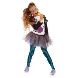 Costum de carnaval pentru fete Cantareata Bonnie, stil pop star