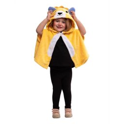 Pelerina leu pentru copii 2-3 ani, cu gluga, moale si calduroasa