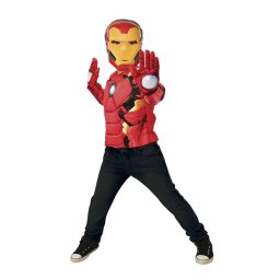Costum Iron Man pentru copii cu bluza cu muschi, masca si manusi