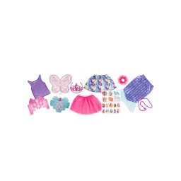 Cufar cu costume si accesorii Barbie pentru joaca si deghizare, 4-6 ani