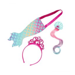 Set accesorii Barbie Sirena pentru fete, geanta, bentita si clama