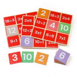 Bingo matematic din lemn pentru inmultiri si impartiri, BigJigs