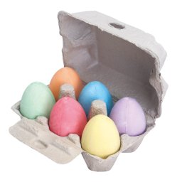 Set 6 oua din creta colorata lavabila pentru desen copii 3+