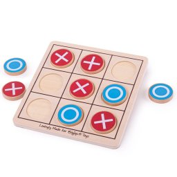 Joc educativ X si Zero din lemn pentru copii, BigJigs Toys
