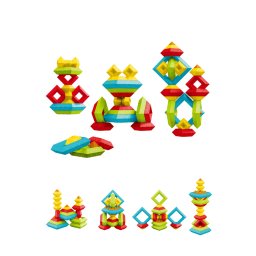 Cuburile lui Pitagora educative, set constructie geometric 30 piese