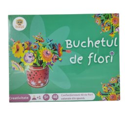 Set creativ pentru copii Buchetul de flori din spuma, 48 piese, 5+