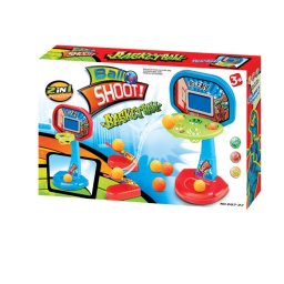 Joc 2 in 1 de baschet pentru copii, 2 jucatori, 6 mingi, 3 ani+