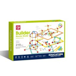 Set de constructie STEAM Forme 3D pentru copii, 210 piese