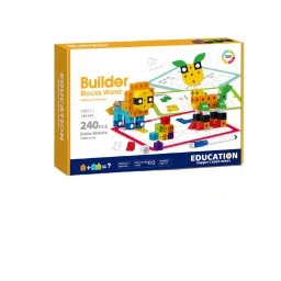 Set de constructie STEAM educativ cu 240 piese pentru copii 3+ ani