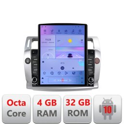 Navigatie Android Citroen C4 2005-2010, ecran 9.7 inch Tesla, 4G, 4+32GB
