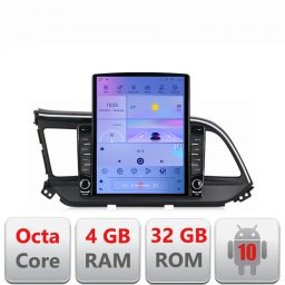 Navigatie Android Hyundai Elantra 2018+ Tesla 9.7 inch, 4GB RAM, 32GB, 4G