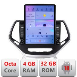 Navigatie Jeep Cherokee 2014-2019 cu ecran Tesla 9.7, Android, 4GB RAM