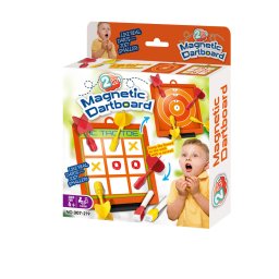 Joc darts magnetic 2 in 1 cu X si 0 pentru copii, 4 ani+, Bufnitel