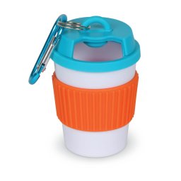 Recipient portabil pentru hrana caini cu carabina, model Cana de cafea