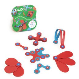 Joc magnetic de construit Clixo Itsy Flamingo si Turcoaz, 18 piese