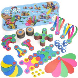 Joc magnetic de construit Clixo Modele cu roti, 72 piese creative
