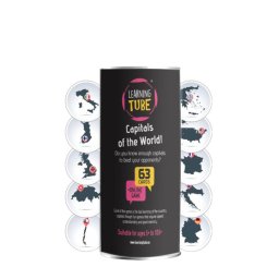 Joc educativ Learning Tube Capitalele Lumii cu 63 jetoane