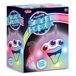 Minge gonflabila pentru sarit cu lumini LED si manere, 60 cm