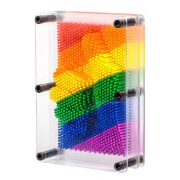 Pin Art Curcubeu 3D pentru copii, joc creativ cu 700 pini, 18 cm