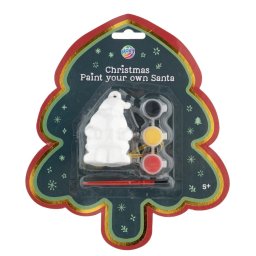 Set creativ de pictat Mos Craciun pentru copii 5+, cu vopsele