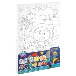 Tablou pictura pe numere Astronaut pentru copii 4+ cu acuarele